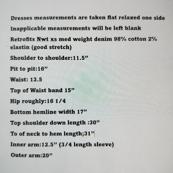 Retrofete Sibi dress Bailey distressed denim mini jean puff sleeves women's xs - Picture 17 of 17